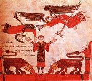 Detail of Daniel in the Lion-s Den, unknow artist